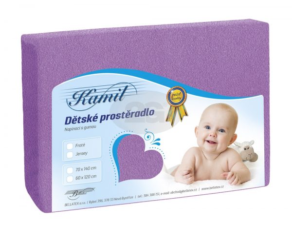 Detská frotá plachta svetlo fialová