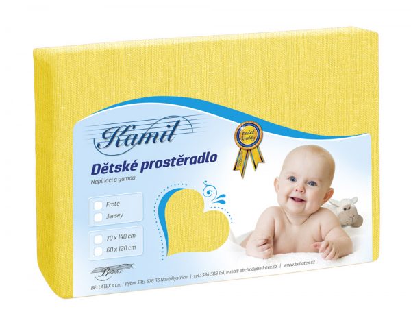 Detská jersey plachta žltá