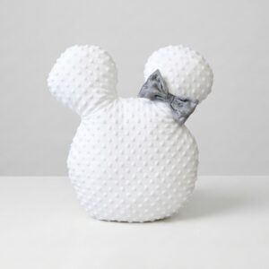 Vankúš Minnie biely - sivá mašľa